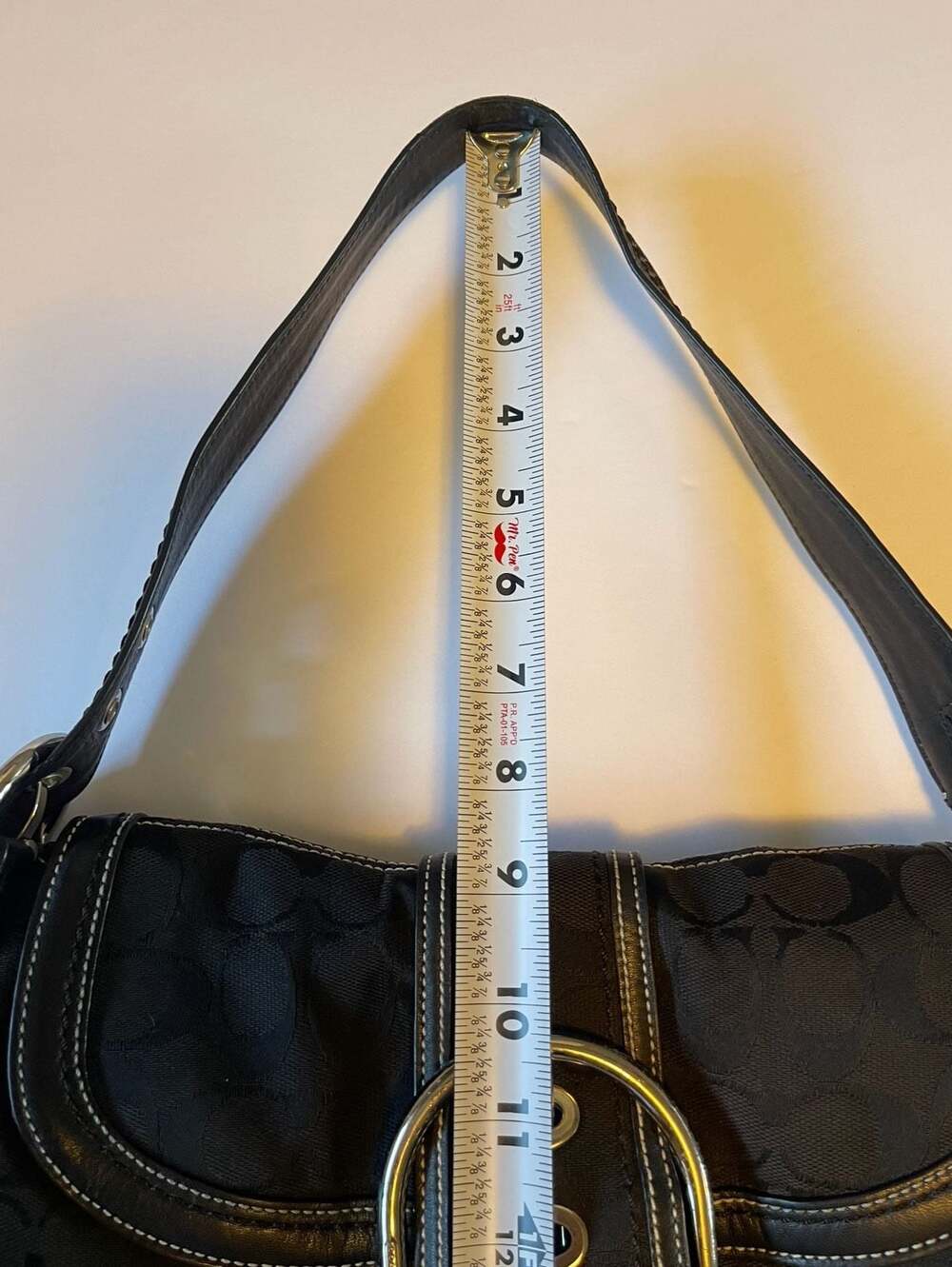 Vintage Coach Black Shoulder Bag 10297 - Picture 9 of 12